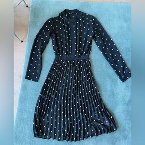 Maje Midi Accordian Pleat Dress